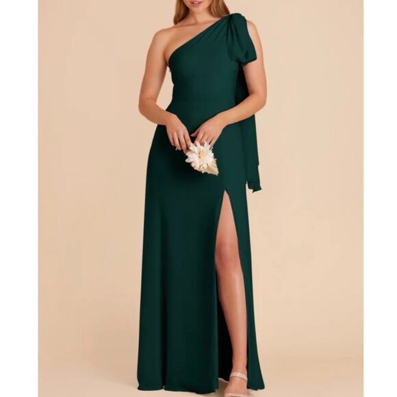 EUC Birdy Grey Melissa Dress Chiffon Emerald M Bridesmaid Formal Wedding Guest - Picture 1 of 9